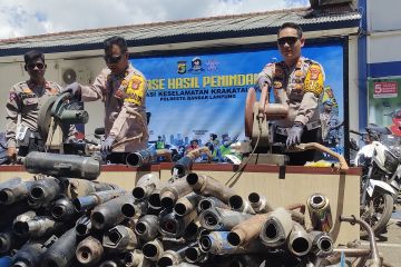Polresta Bandarlampung sita 225 knalpot brong selama Ops Krakatau 2024