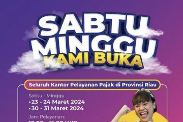 Seluruh Kantor Pajak Riau buka layanan Sabtu-Minggu hingga akhir Maret