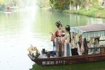 Festival tahunan Huazhao digelar di Lahan Basah Xixi, China
