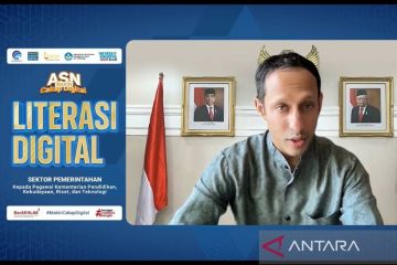 Nadiem: Literasi digital kunci sukses lanjutkan Merdeka Belajar