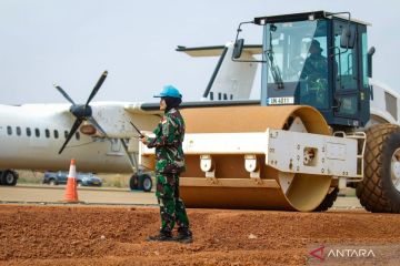 Prajurit TNI di Afrika Tengah bantu lebarkan bandara PBB di Bangui