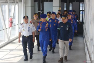 Kakorpolairud pantau persiapan pengamanan mudik di Pelabuhan Bakauheni