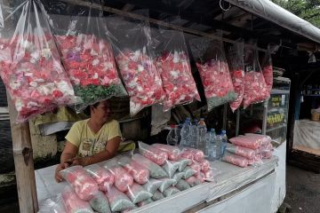 Jelang Ramadhan, pedagang bunga di TPU Dreded Bogor untung berlipat