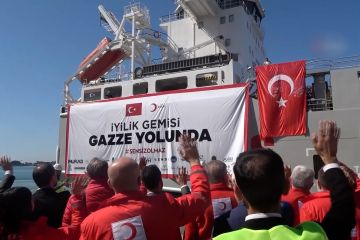 Bantuan kemanusiaan ketujuh dari Turki ke Gaza yang gunakan kapal