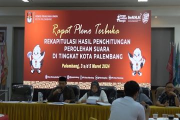KPU Palembang baru selesaikan rekapitulasi perolehan suara hari ini