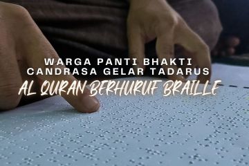 Warga Panti Bhakti Candrasa gelar tadarus Al Quran berhuruf braille