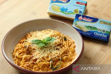 Resep cheesy rose spaghetti ala Dikta