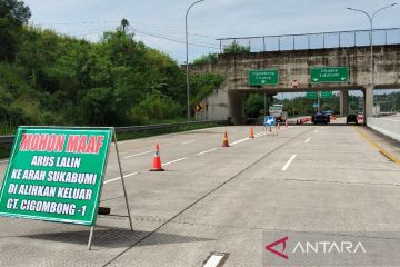 Arus lalin Tol Bocimi arah Sukabumi dialihkan ke Gerbang Tol Cigombong