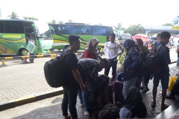 Arus mudik Terminal Bakauheni Lampung  ​​​​​​​