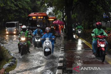 Jumat, sebagian besar wilayah DKI diguyur hujan