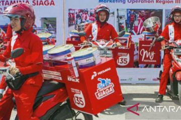 Satgas Pertamina terima ratusan pesanan BBM melalui motoris di tol