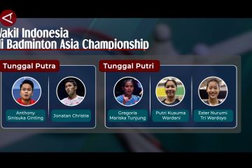 Deretan bintang bulu tangkis Indonesia yang berlaga di Kejuaraan Asia