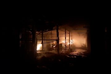 Pasar tradisional Masomba Kota Palu terbakar