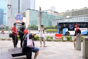 Pegiat fotografi hingga ojol manfaatkan momen Jakarta sepi