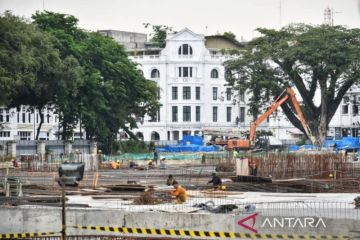 Progres Revitalisasi Lapangan Merdeka di Medan