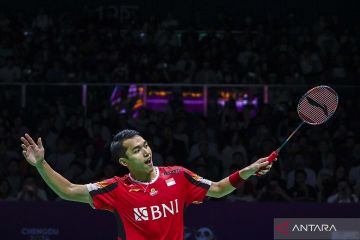 Kalahkan Wang Tzu Wei, Jonatan Christie pastikan langkah tim Thomas Indonesia ke babak final