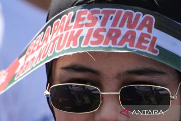 Aksi serentak mahasiswa Universitas Muhammadiyah dukung kemerdekaan Palestina