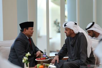 Prabowo bahas kerja sama di bidang pertahanan dengan presiden UEA