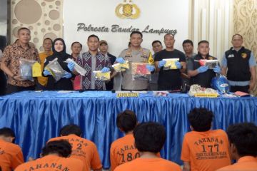 Rilis hasil Operasi Sikat Krakatau Polresta Bandar Lampung
