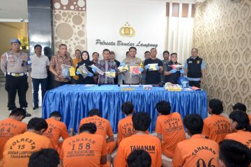 Rilis hasil Operasi Sikat Krakatau Polresta Bandar Lampung