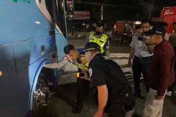 Polisi gelar cek fisik bus pariwisata di Depok pastikan layak jalan
