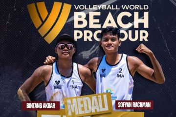 Voli pantai Indonesia cetak sejarah di Volleyball World Beach Pro Tour