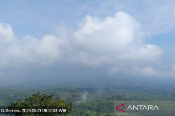 Gunung Semeru meletus disertai luncuran awan panas Selasa pagi