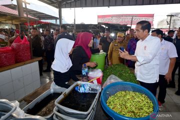 Presiden tinjau harga bahan pokok di Pasar Bukit Sulap Lubuklinggau