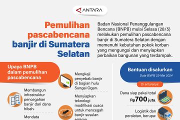 Pemulihan pascabencana banjir di Sumatera Selatan