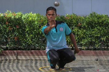FOTO - Pelatda cabor petanque untuk PON XXI
