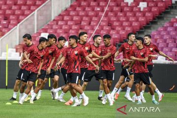 Latihan Timnas Indonesia jelang laga melawan Irak pada kualifikasi Piala Dunia 2026