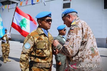 Satgas MTF UNIFIL XXVIII-O UNIFIL terima UN Medal dari PBB