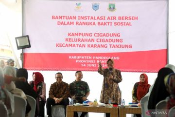 Mensos Risma bantu instalasi pengolahan air bersih di Banten