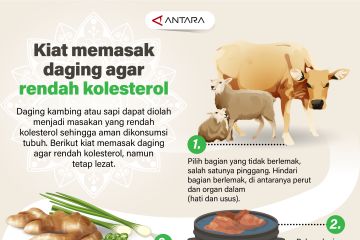 Kiat memasak daging agar rendah kolesterol