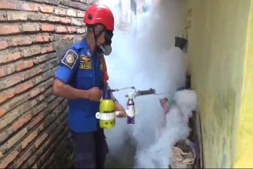 Damkarmat lakukan fogging antisipasi DBD di Lampung Selatan