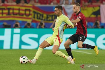 Gol tunggal Ferran Torres antar kemenangan Spanyol atas Albania