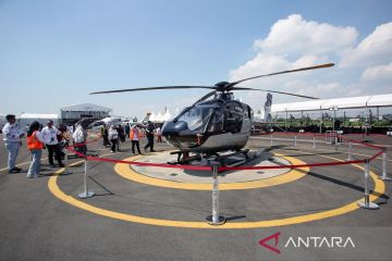 Berbagai model helikopter dipamerkan dalam Heli Expo Asia 2024 di Cengkareng Heliport Bandara Soekarno-Hatta