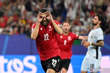 Top skor Euro: Striker Georgia Mikautadze memimpin dengan tiga gol