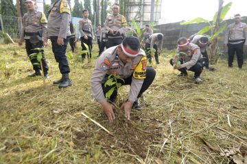 Aksi tanam pohon HUT Bhayangkara