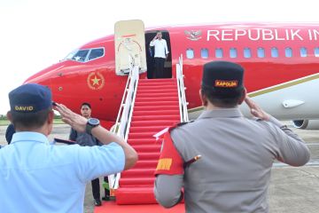 Presiden kembali ke Jakarta setelah kunjungan kerja di Kalteng