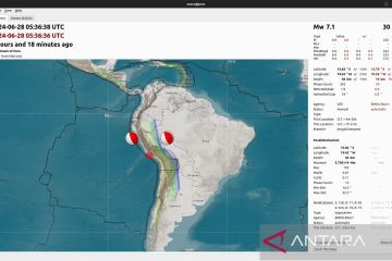 BMKG nyatakan gempa 7,2 M di Peru tak berdampak ke Indonesia