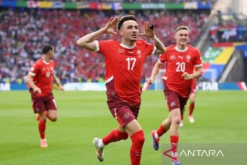 Swiss ke perempat final setelah singkirkan juara bertahan Italia 2-0