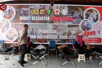 HUT Bhayangkara Ke-78, Polda Papua target 300 kantong darah untuk PMI
