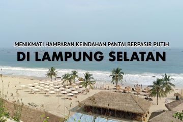 Menikmati hamparan keindahan pantai berpasir putih di Lampung Selatan