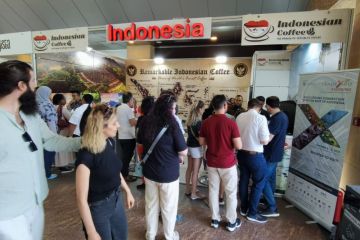 Beragam biji kopi Indonesia disuguhkan dalam pameran di Turki