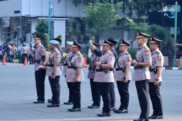 Polda Metro Jaya gelar upacara serah terima jabatan pati dan pamen