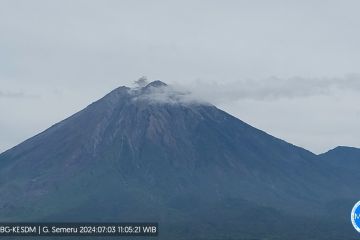 Gempa letusan masih mendominasi aktivitas Gunung Semeru di Lumajang