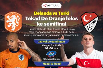 Belanda vs Turki: Tekad De Oranje lolos ke semifinal