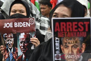 Aksi warga dukung Palestina meminta PBB berperan aktif dalam penghentian konflik Palestina-Israel