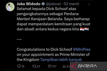 Presiden Jokowi harap PM Schoof perkuat kemitraan RI-Belanda